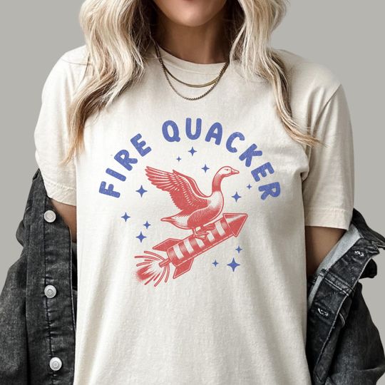 Discover Fire Quacker T-Shirt | Funny Forth of July Tee