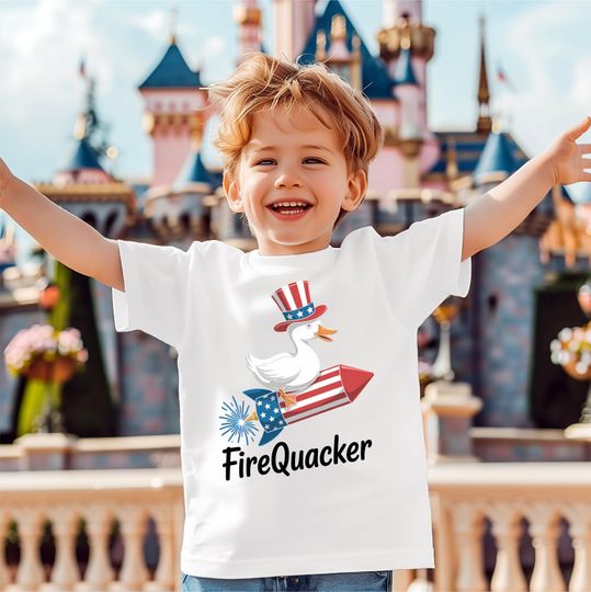 Firequacker Goose Shirt, 4th Of July Shirt, Independence Day Tee, Patriotic Goose Shirt, American Goose Shirt, Red White And Blue Shirt