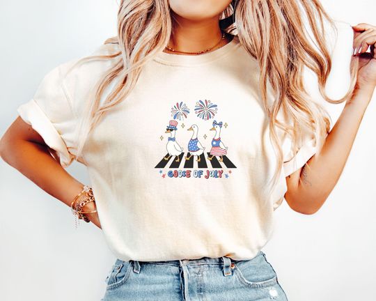 Discover 4th of July Goose Shirt, Funny Fourth of July Goose Tee, Patriotic Duck T-Shirt, Funny Summer Goose Tshirt, USA Shirt, Independence Day Tee