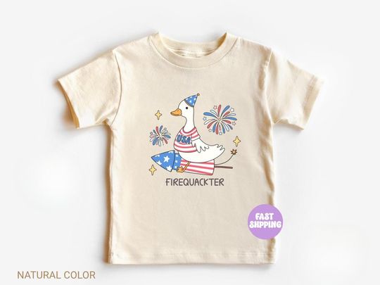 Silly Goose 4th of July Shirt, Funny 4th of July Shirt, Independence Day Tee, USA American Flag Shirt, Patriotic Shirt, Firequacker Shirt
