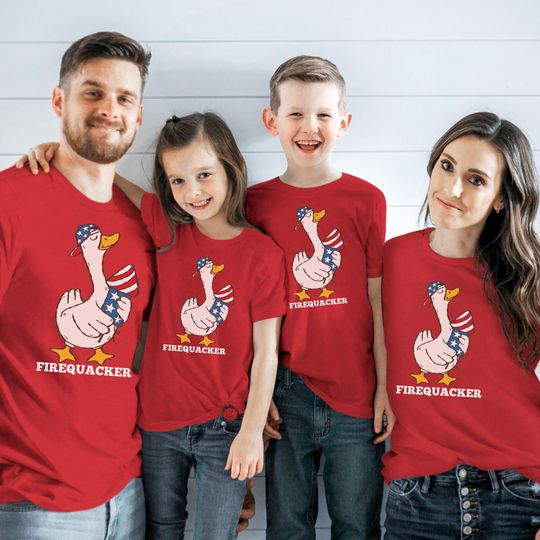 Discover Silly Goose 4th of July Shirt: Matching Family Patriotic Outfits