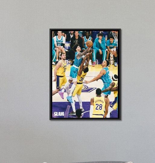 Discover Basketball Wall Art Print, Lakers vs Hornets Game Action, NBA Sports Photography Poster