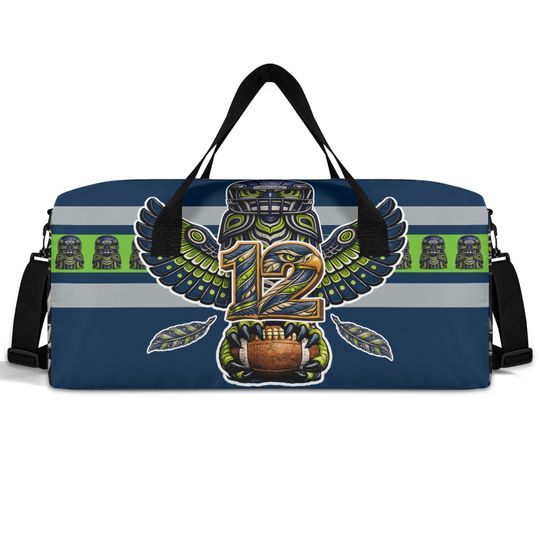Discover Seattle 12 Fan Duffle Bag - Football Travel Gym Tote