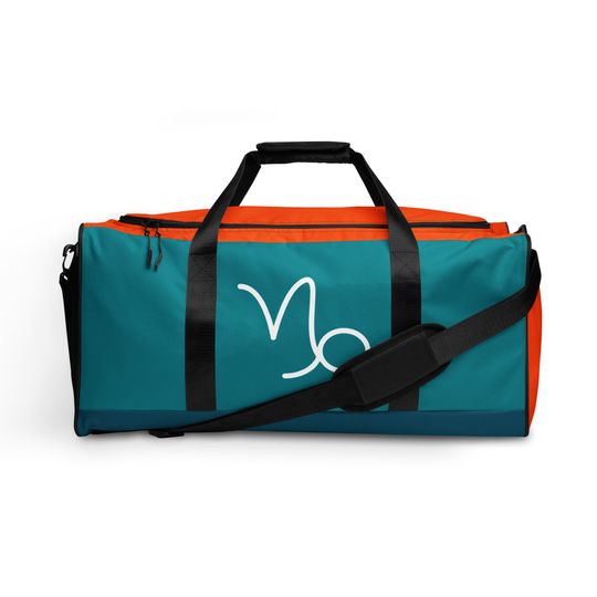 Miami Dolphins Zodiac Duffle Bag: Astrology Travel Gym Bag
