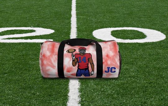 Custom Sports Bag, Sports Travel Bag, Sports Team Bag, Buffalo Bills, Customized Duffle, Football Team Gift, football Bag, Baltimore Football Bag