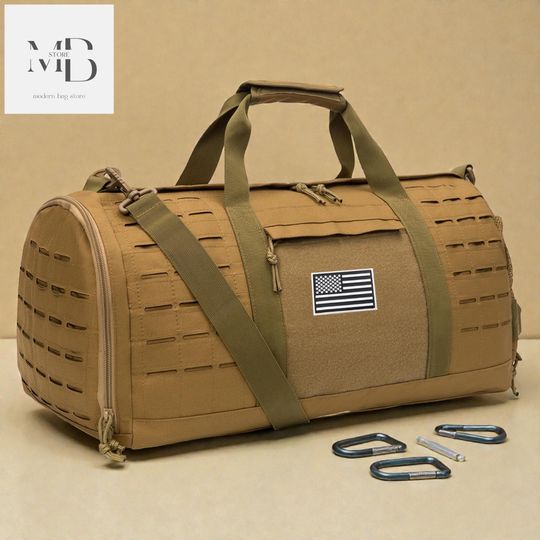 Discover Tactical Gym Bag 40L,Men's Fitness Duffle Bag with Shoe Compartment,Military Style Travel Weekend Bag,Large Capacity,Travel Duffel