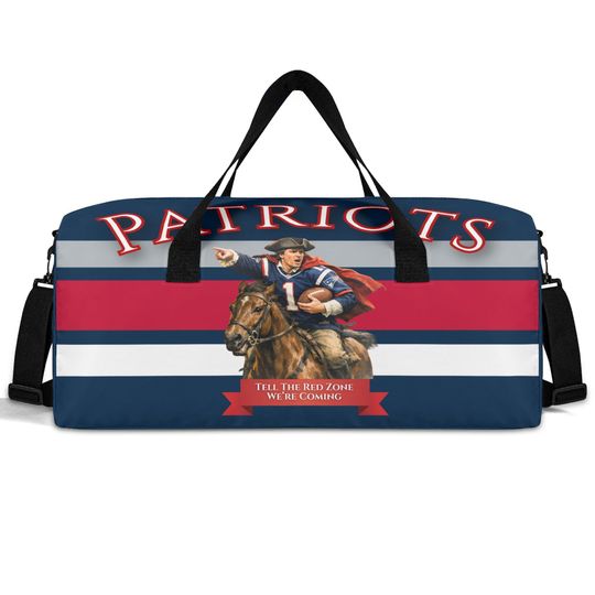 Discover Patriots Fan Duffle Bag - Revolutionary Football Travel Gym Tote