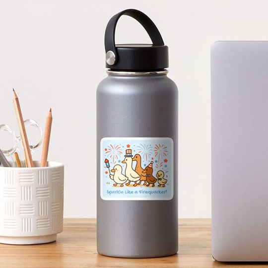 Sparkle Like a Firequacker! Sticker