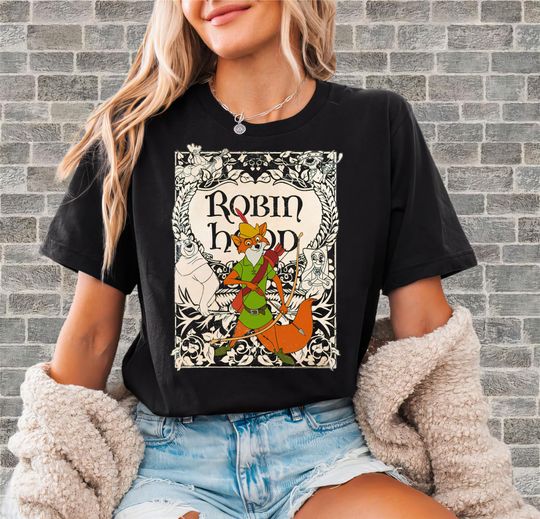 Discover Disney Robin Hood Retro Tshirt | Unisex Adult Tee | Hoodie Sweatshirt | Premium DTF Print | Kids Option | O300