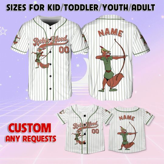 Discover Disney Robin Hood Baseball Jersey, Disney Robin Hood Characters Jersey, Disneyland Robin Hood Vacation Jersey, Disney Adventure Group Shirt