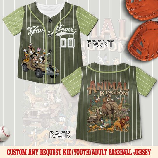 Discover Custom Disney Animal Kingdom Baseball Jersey, Leopard Hakuna Matata Jersey Team, Magic Kingdom Mickey Mouse Family Trip Shirt  AYAT09