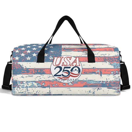 Discover USA 250 Duffle Bag - 1776-2026 Patriotic Travel Gym Bag