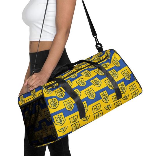 Discover Ukrainian Crest Ukraine Duffle Bag Gift Seamless