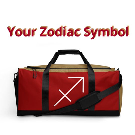 49ers Zodiac Sign Duffle Bag: Astrology Travel Gym Bag