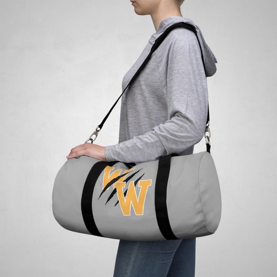 Discover Gold WW Monogram with Claw Marks Duffel Bag | Sports Travel Gym Gear