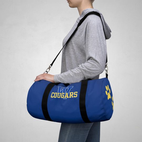 Discover VV Cougars Logo Duffel Bag | School Spirit Athletic Travel Bag