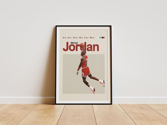 Discover Michael Jordan Poster | NBA GOAT Wall Art | Chicago Bulls Legend Print | Basketball Icon Decor