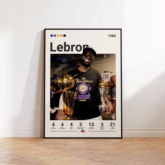 Lebron James Poster, LA Lakers Poster, Gift For Lebron Fan, NBA Poster, Sports Poster, NBA Fans, Basketball Gift, Sports Bedroom Posters