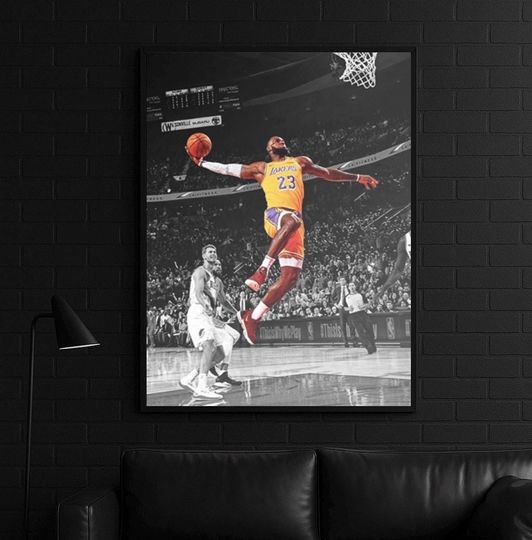 Discover Basketball Wall Art | Lebron James Printable Poster | Sports Decor
