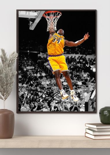 Discover Shaquille ONeal Wall Art Poster | NBA Legend Basketball Decor | Digital Download