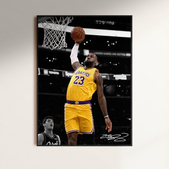 Discover LeBron James Poster, NBA Wall Print, Basketball Digital Download, NBA Poster Print, Sports Decor, Lakers Poster, Basketball NBA Gift