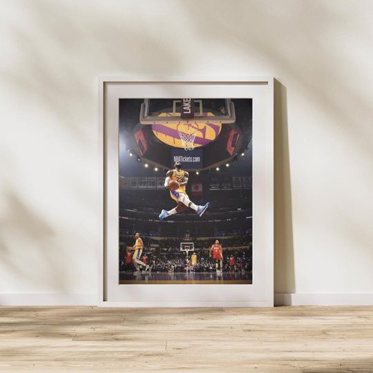 Discover LeBron James Wall Art Print, Basketball Legend Poster, NBA Sports Decor, Modern Athlete Artwork, Motivational Sports Wall Art