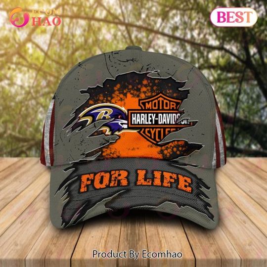 Haarleyy Davidson x Baltimore Ravens Cap Allover Print