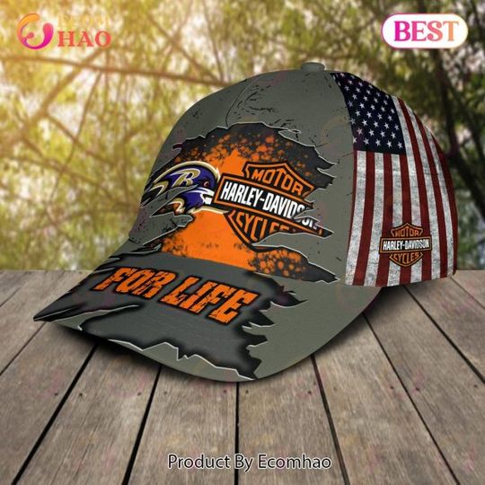Haarleyy Davidson x Baltimore Ravens Cap Allover Print