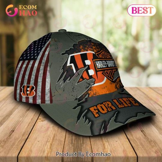 Haarleyy Davidson x Cincinnati Bengals Cap Allover Print