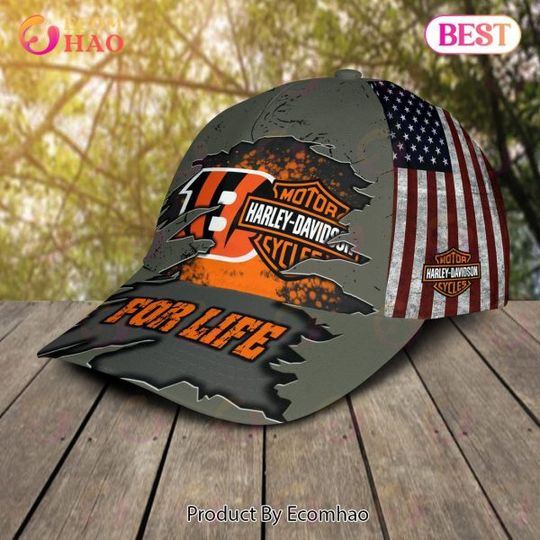 Haarleyy Davidson x Cincinnati Bengals Cap Allover Print