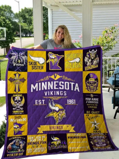 Discover Minnesota Vikingss Premium Quilt BG106