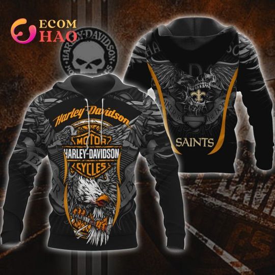 New Orleans Saints X Haarleyy Davidson 3D Hoodie