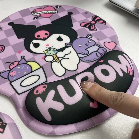 Cartoon Kuromi 3D  Mouse Pad with Wrist Rest