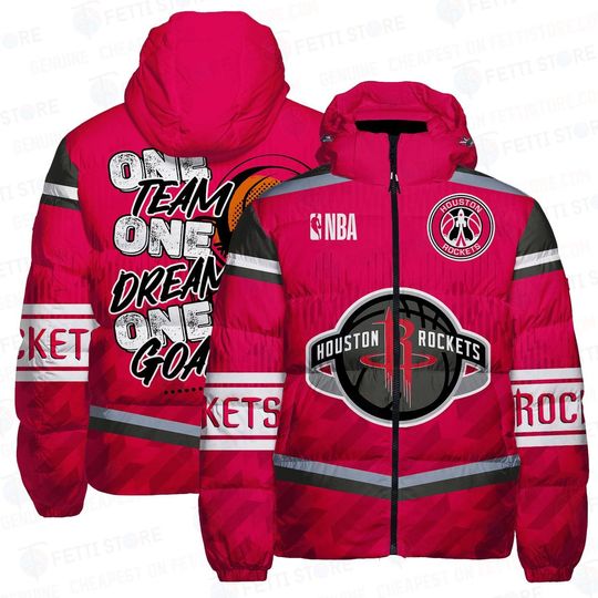 Houston Rockets National Basketball Association AOP Unisex Puffer Jacket