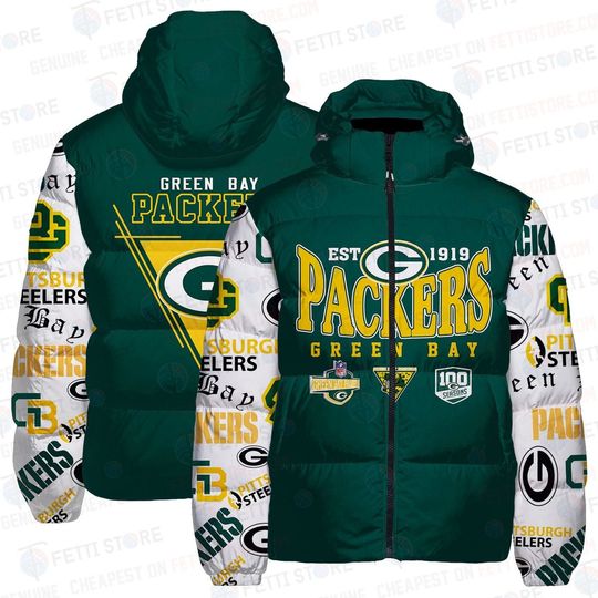 Green Bay Packers National Football League AOP Unisex Puffer Jacket