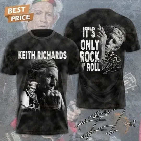 Keith Richards Its Only Rock And Roll 3D T Shirt