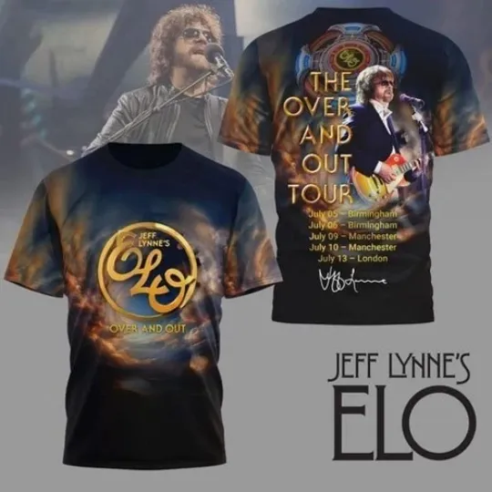 Discover Jeff Lynnes S Elo The Over And Our Tour Signature 2025 AOP 3D T-Shirt