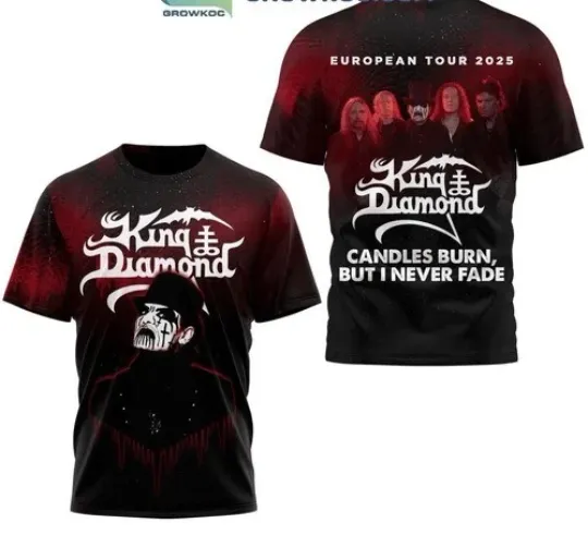 Discover King Diamond European Tour 2025 3D T-Shirt