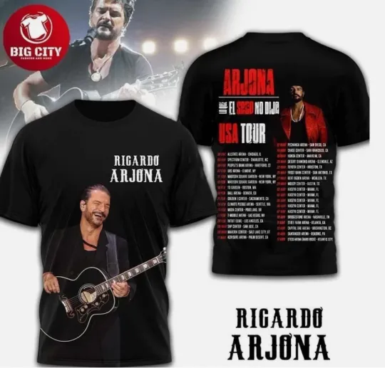 Discover Ricardo Arjona Lo que el SECO no dijo Tour USA 2026  3D Shirt