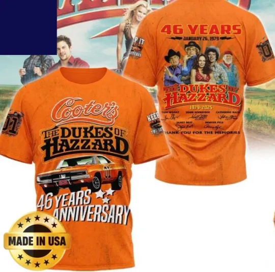 Discover The Duke Of Hazzard Cooters 46 Years Of Memories 3D Shirt