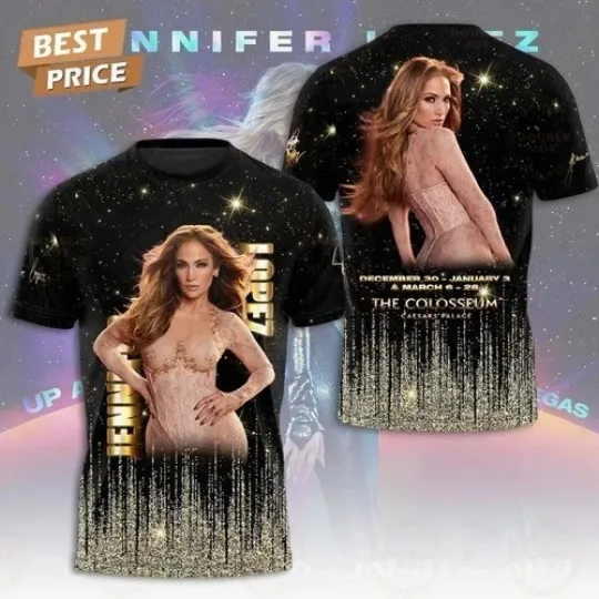 Discover Jennifer Lopez The Colosseum 2025 3D T-Shirt