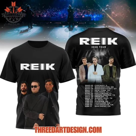 Discover Reikk 2026 Tour 3D T-Shirt S-5XL
