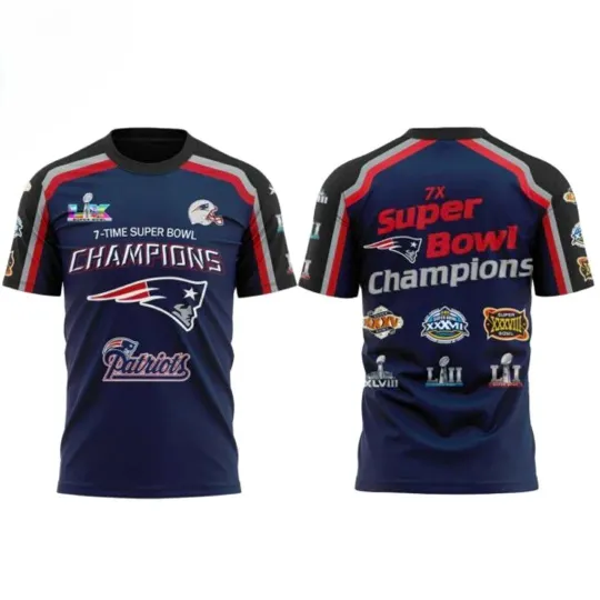 Discover NE Patriots Super Bowl Champions Limited Edition T-Shirt 3D