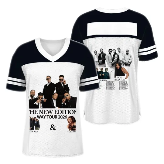 Discover New Edition & Toni Braxton Tour 2026 Jersey, R&B Music Tour Shirt,Vintage Concer