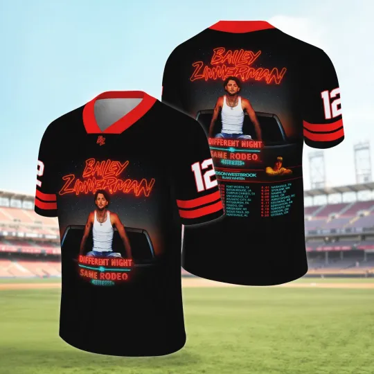 Bailey Zimmerman Tour 2026  Jersey Shirt Country Music Concert Tee