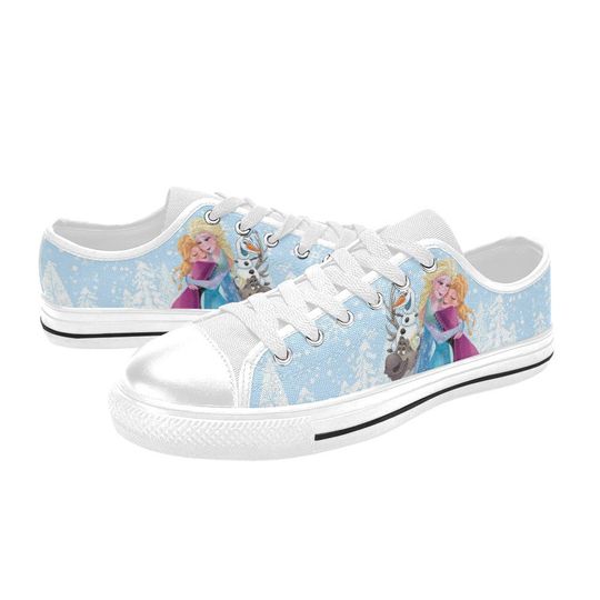 Discover Low Top Sneakers Canvas  Custom Frozen Sneakers Casual