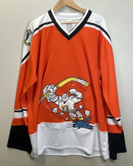 Discover Anaheim Ducks Wild Wing NHL Men's Hockey Jersey Orange Black