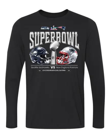 Discover Seattle Seahawks vs New England Patriots Long Sleeve Shirt