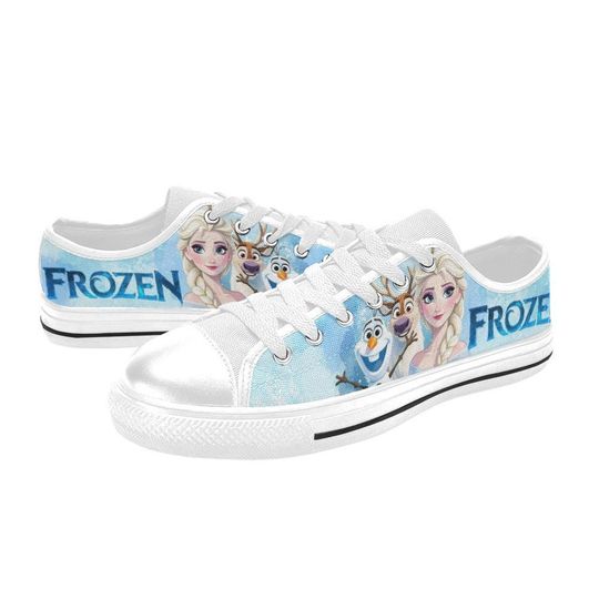Discover Low Top Sneakers Canvas  Custom Frozen Sneakers Casual