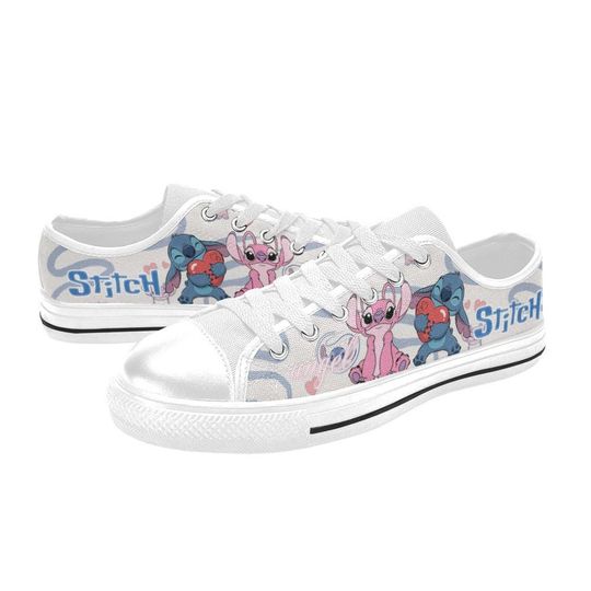 Discover Low Top Sneakers Canvas  Custom Lilo And Stitch Sneakers Casual